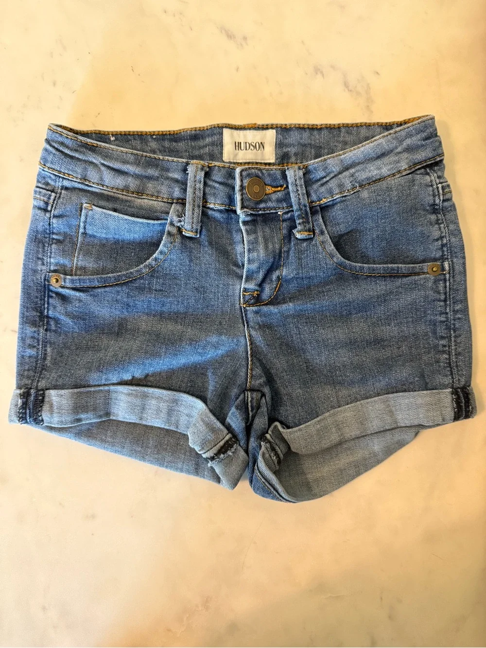 Gymboree Blue Denim Shorts & Skirt Set with Red Heart Detail